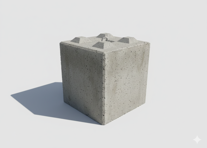 Bloki betonowe 60 x 60 x 60 cm